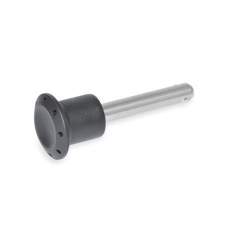 Otto Ganter Stainless Steel Locking Pin with Axial Lock (Ball Retainer), GN 124.2
